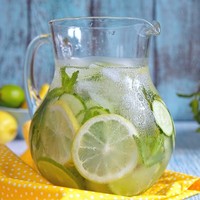 Limonada con mental y jengibre