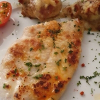 Chernia con crocante de manteca