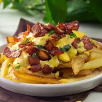 Papas chedar, Bacon y Verdeo fresco