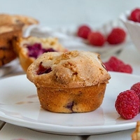 Muffin frambuesa y yogurt
