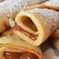 Panqueque con dulce de Leche